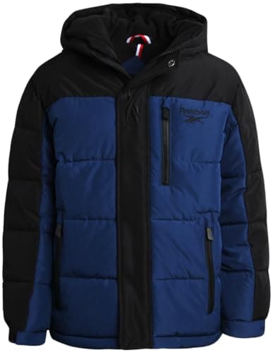Reebok Boys' Heavyweight Winter Puffer Coat - Weather Resistant Ski Jacket (Ages 8-20)