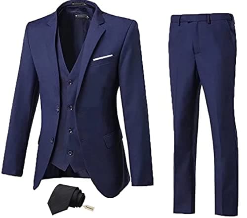 Slim Fit 3-Piece Men's Business Suit for Wedding, Prom, and Business Events