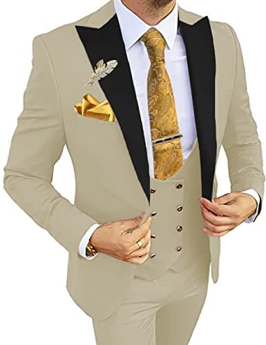 Wangyue 3-Piece Slim Fit Suits for Men