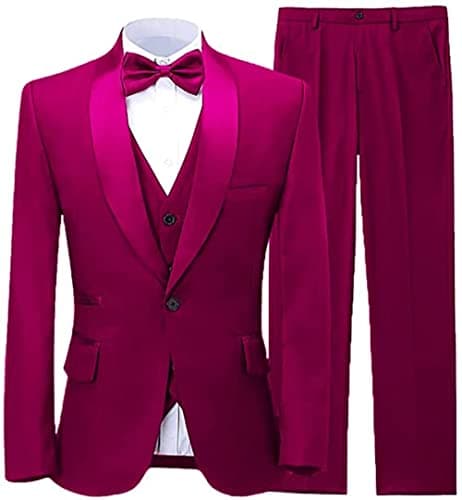 Elegant Men's Slim Fit 3-Piece Suit with Blazer and Pants Set