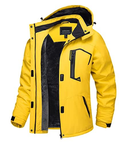 TACVASEN Women's Winter Waterproof Ski Jacket with Hood and Fleece Liner