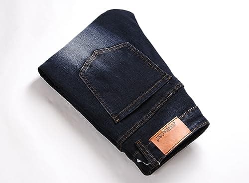 Men's Comfortable Stretch Cargo Jeans - JUNBAOSS Straight Leg Ripped Skinny