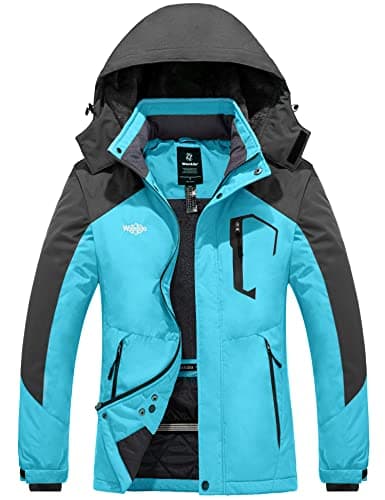 wantdo Women's Waterproof Winter Ski Jacket Mountain Rain Coat