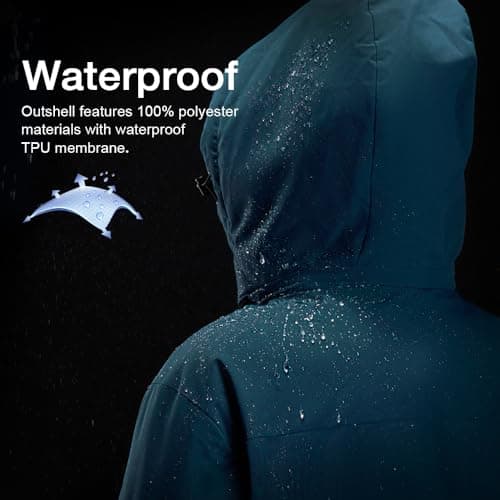 CAMEL CROWN Mens Waterproof Ski Jacket Warm Windproof Snow Rain Outdoor Hiking Mountain