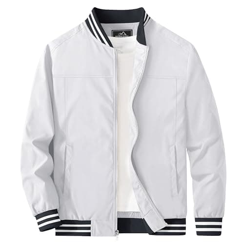 MAGCOMSEN Men's Lightweight Bomber Jacket Zip-Up Windbreaker