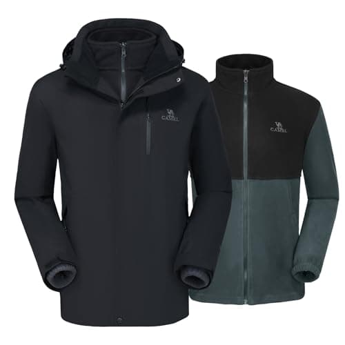 CAMEL Men's 3 in 1 Winter Waterproof Ski Jacket