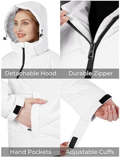 Women's Skiieer Waterproof Winter Snow Coat Warm Hooded Mountain Jacket