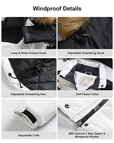 Pursky Women's Waterproof Winter Ski Jacket with Fur Hood
