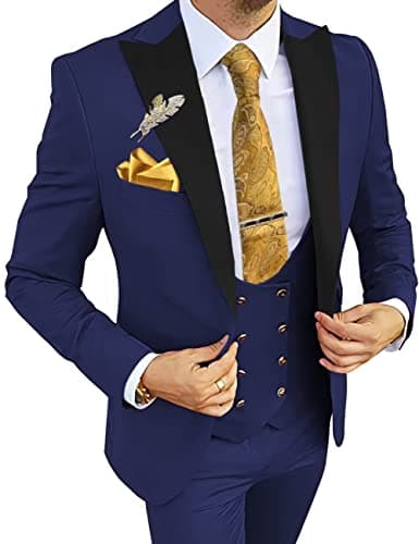 Wangyue 3-Piece Slim Fit Suits for Men