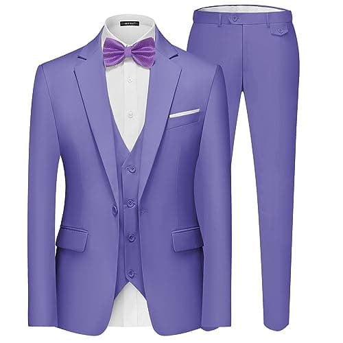 MAGE MALE Men's 3-Piece Slim Fit Suit Set: Elegant Blazer, Vest, and Pants