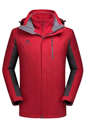 CAMEL CROWN Men's 3 in 1 Waterproof Winter Snow Jacket Windproof Hooded