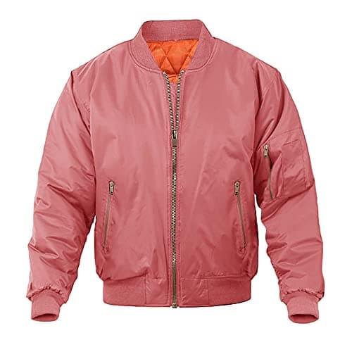 MAGNIVIT Men's Casual Bomber Jacket for Fall and Winter