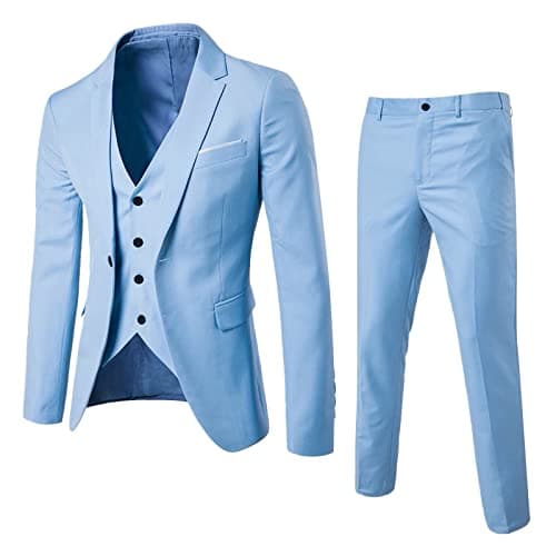 BIFUTON Men's Slim Fit 1-Button Tuxedo Suit for Party, Wedding, Business