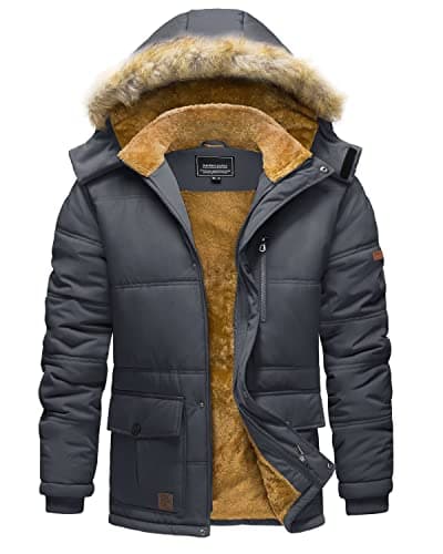 TACVASEN Men's Winter Windproof Hooded Jacket