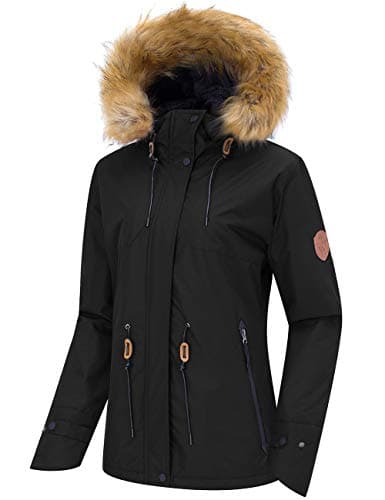 Wantdo Women's Insulated Waterproof Ski Jacket Winter Snowboarding Coat