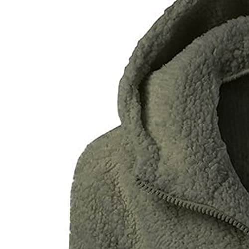 YMADREIG Women's 2023 Winter Fuzzy Fleece Zip-Up Hoodie Coats Plus Size Warm