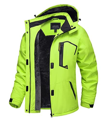 TACVASEN Women's Winter Waterproof Ski Jacket with Hood and Fleece Liner