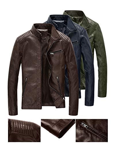Fairylinks Black Slim Fit Motorcyclist Leather Jacket