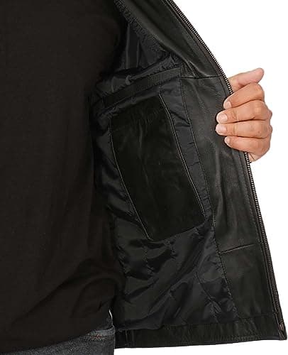 Blingsoul Premium Lambskin Leather Jacket for Men - Classic Biker Style