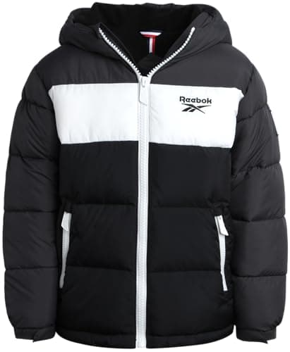 Reebok Boys' Heavyweight Winter Puffer Coat - Weather Resistant Ski Jacket (Ages 8-20)
