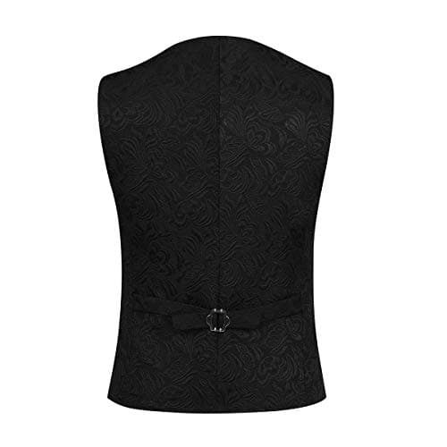 YFFUSHI Men's Slim Fit Jacquard Tuxedo 3-Piece Suit