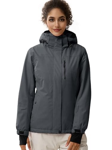 Women's Waterproof Ski Snow Jacket with Fleece Lining