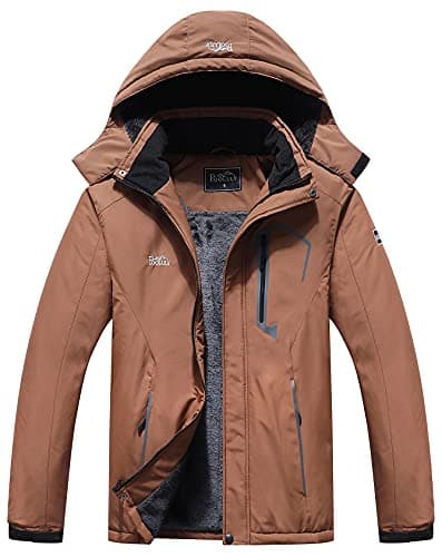 Pooluly Men's Waterproof Winter Jacket