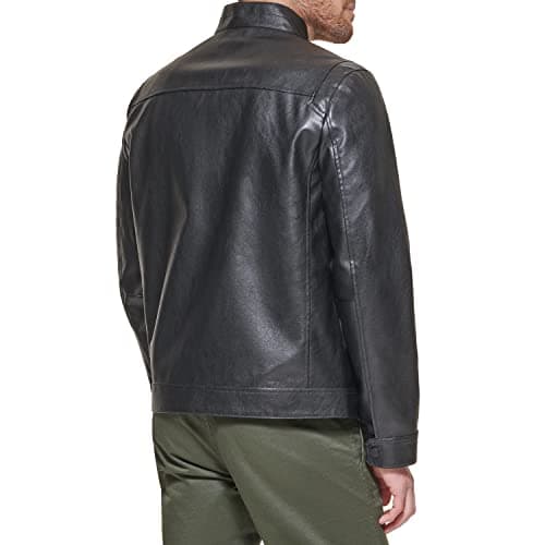 Men's Faux Leather Racer Jacket by DOCKERS