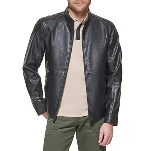 Dockers Men's The Dylan Faux Leather Racer Jacket