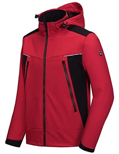 Little Donkey Andy Men's Waterproof Softshell Jacket with Detachable Sleeves and Hood