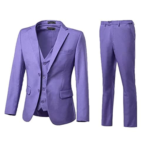 Slim Fit 3-Piece Men's Business Suit for Wedding, Prom, and Business Events