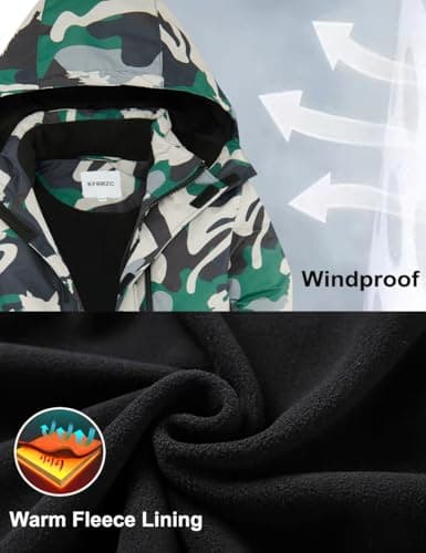 KFRRZC Boys Winter Waterproof Ski Jacket with Hood