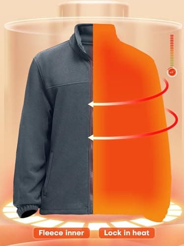 Rejork Men's 3-in-1 Waterproof Winter Ski Jacket with Windbreaker and Thermal Fleece Liner