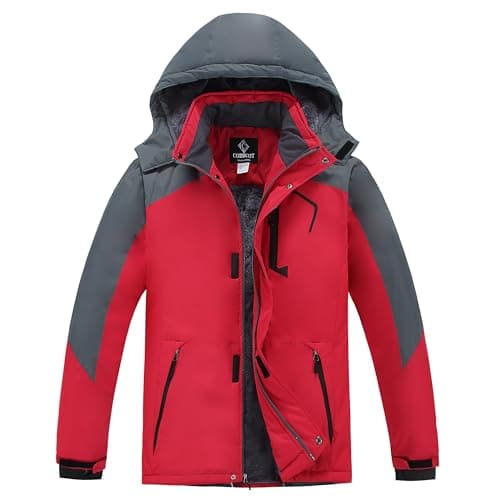 CorBuyit Men's Waterproof Ski & Snowboard Jacket with Fleece Lining