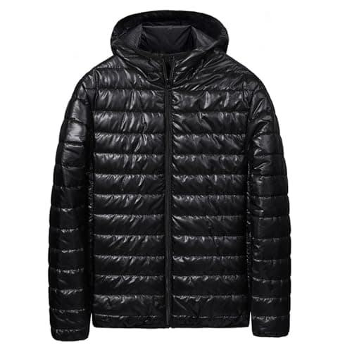 Men's Big and Tall Cotton Hooded Puffer JacketOutdoor Winter Warm Casual