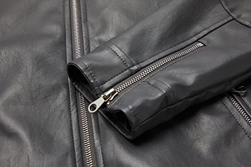 WULFUL Men's Lightweight Stand Collar Faux Leather Motorcycle Outwear for Motorcycle Riders
| WULFUL Men's Stand Collar Leather Jacket Global Recycled Standard Suitable for Urban Outdoors
| WULFUL Men's Stand Collar Faux Leather Jacket Global Recycl