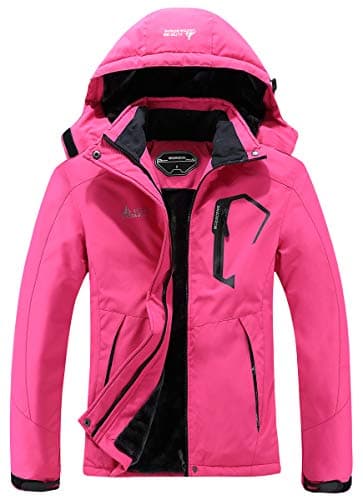 MOERDENG Women's Waterproof Ski Jacket