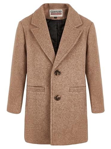 Boys' Wool Trench Coat for Winter