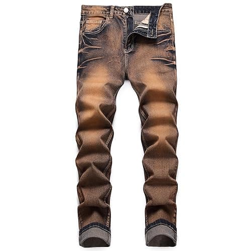 Men's Slim Fit Stretch Jean Blue Or Black Comfortable Soft Ripped Pants Demin