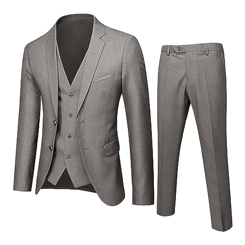 BIFUTON Men's Slim Fit 1-Button Tuxedo Suit for Party, Wedding, Business