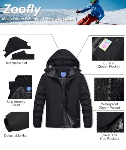 Men's Waterproof Mountain Ski Jacket