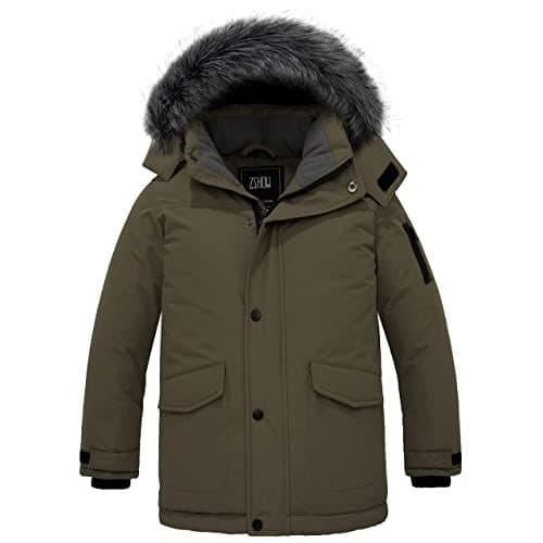 ZSHOW Boys' Warm Waterproof Hooded Winter Puffer Jacket