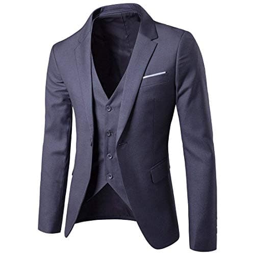 Cloudstyle Men's 3-Piece Slim Fit Formal Suit