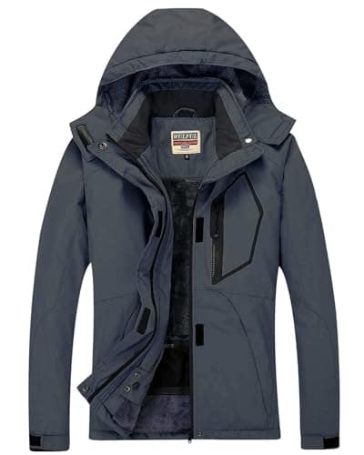 Women's Waterproof Winter Ski Jacket with Detachable Hood