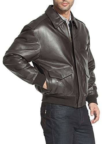 Landing Leathers Men's Big & Tall Air Force A-2 Leather Flight Jacket