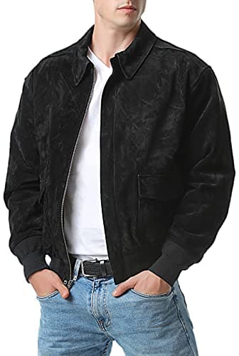 Landing Leathers Men's Big & Tall Air Force A-2 Leather Flight Jacket