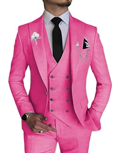 Slim Fit Double Breasted Men's Suit for Wedding and Events