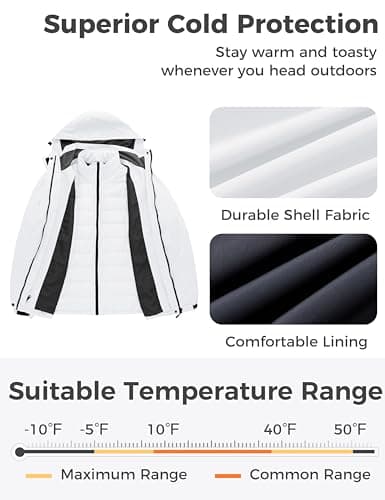 Women's 3-in-1 Plus Size Winter Waterproof Ski Jacket