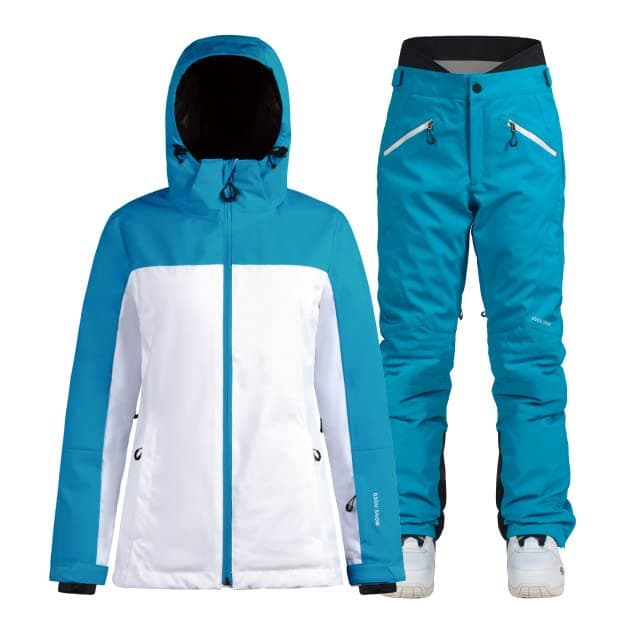GSOU Women's Waterproof Snowsuit Ski Jacket and Pants Insulated Warm Winter Snowboarding