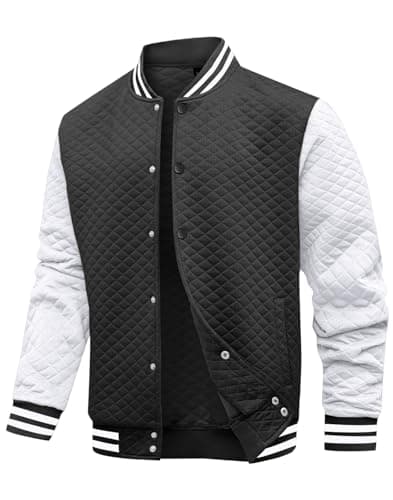 Mens Lightweight Causal Waffle Bomber Jacket